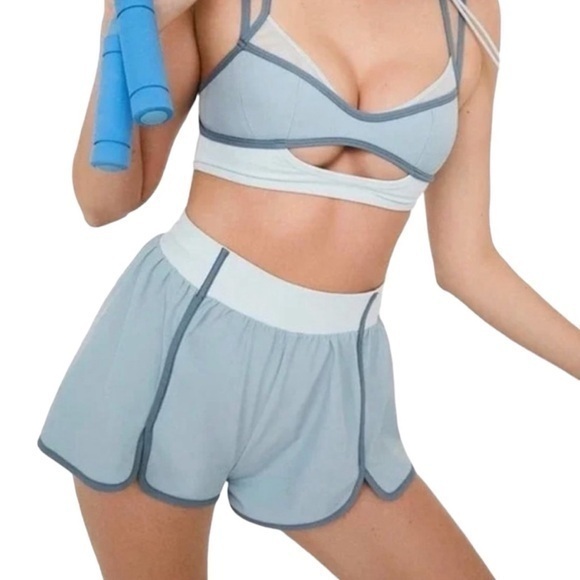 Nwt For Love & Lemons Emma High Rise Workout Running Shorts Size Xxs